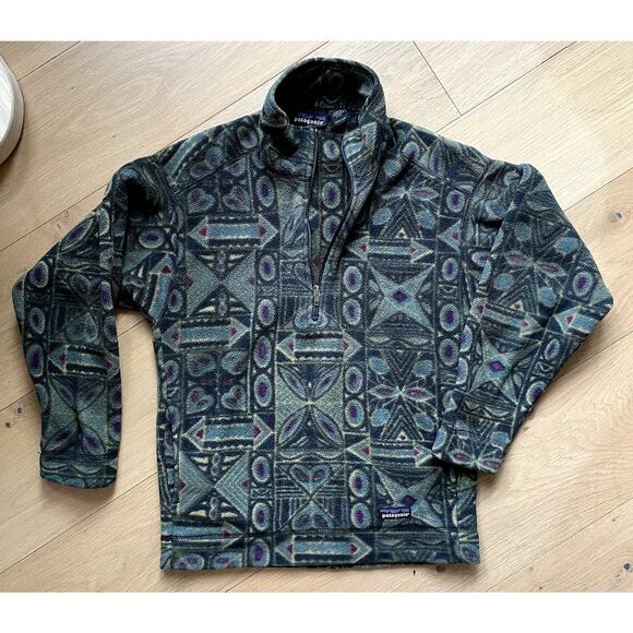 Vintage 90's Patagonia Aztec Synchilla Fleece XS - Rare Find! - Picture 2 of 8